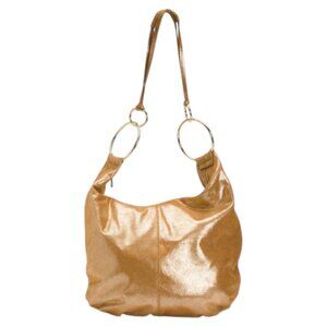 MARLON Made In Italy Leather Hobo With Metal Ring Details